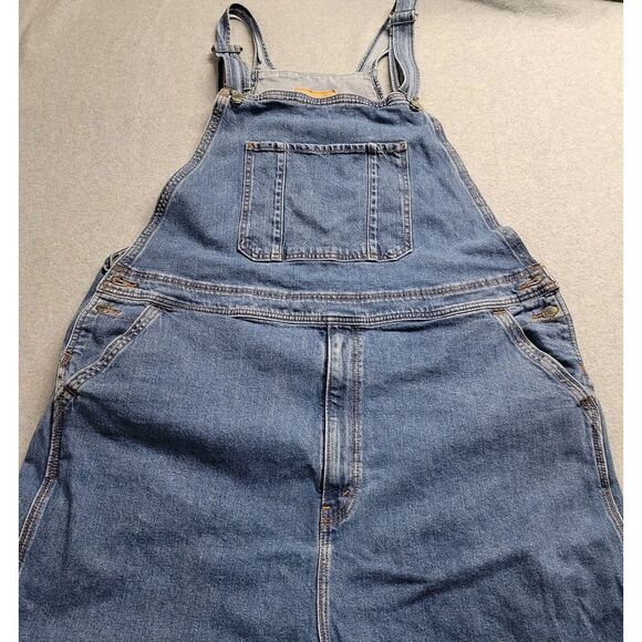 Levi's Jean Bib Overalls Mens 44x32 Blue Denim Signature Gold